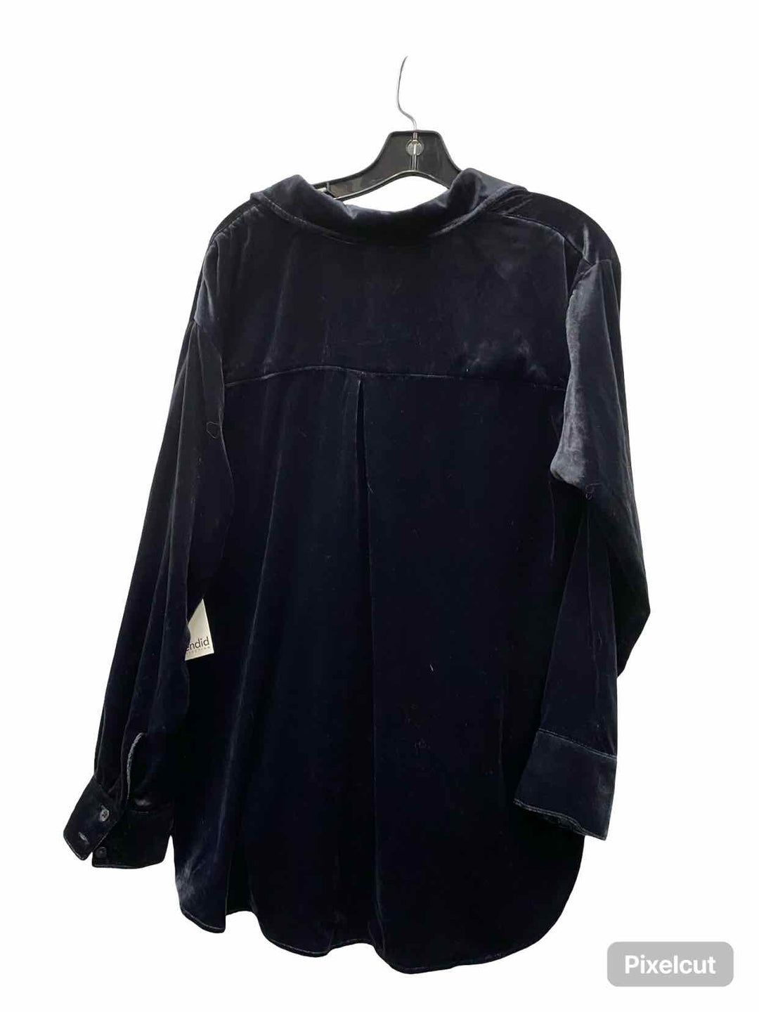 Splendid Size S Black Velour Long Sleeve Shirts