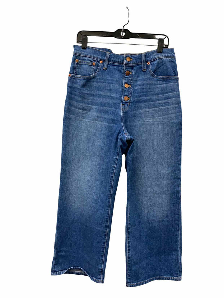 MadeWell Size 31 Blue Wide Leg Crop Jeans