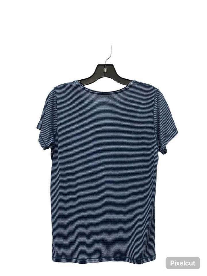 Fjall Raven Size L Blue stripe Short Sleeve Shirts