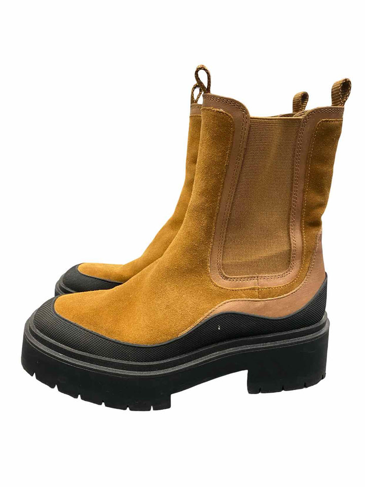 Sam Edelman Shoe Size 8 Camel Leather Lulia Chelsea Boots(Ankle)
