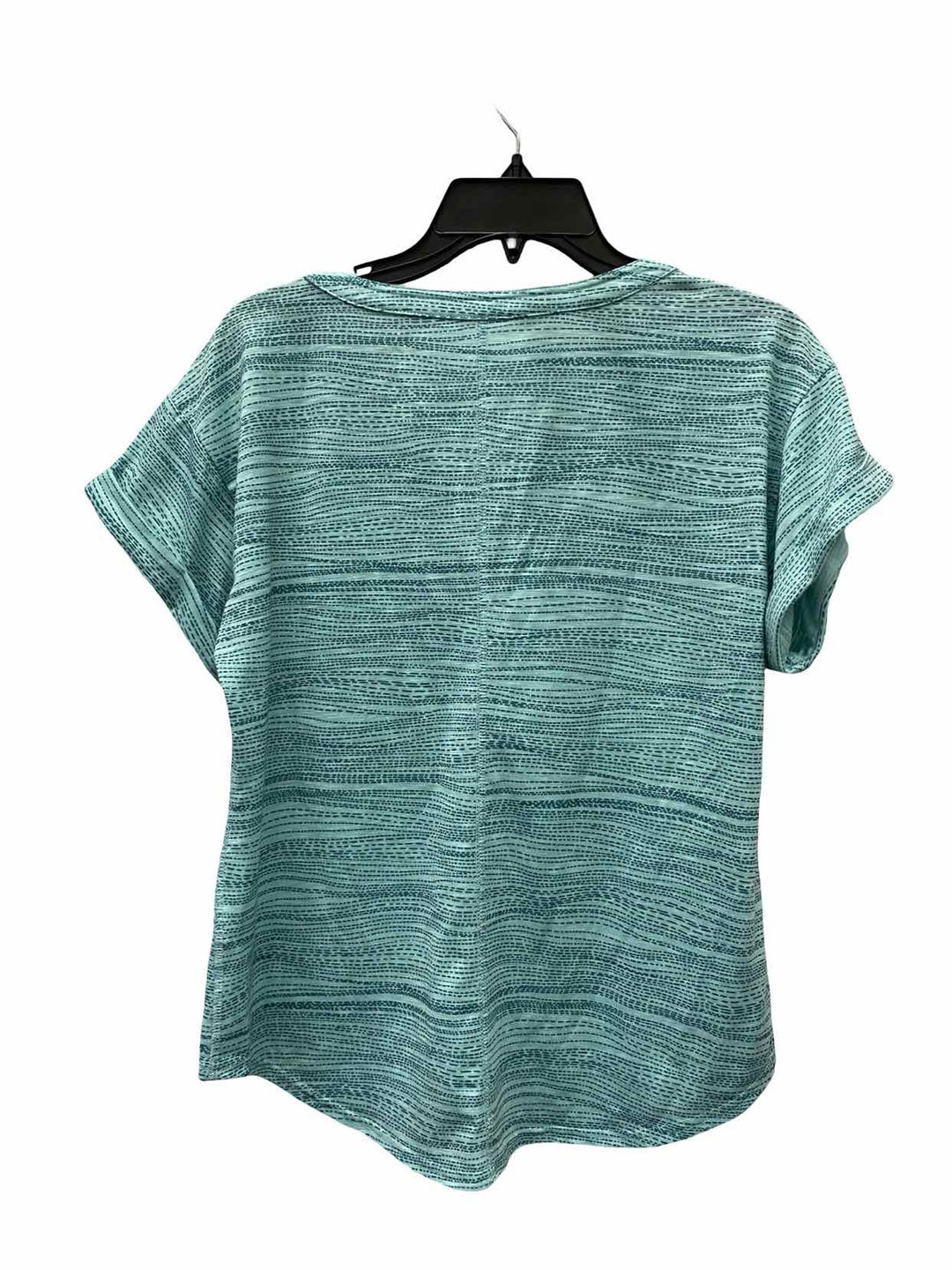 LL Bean Size S Blue Print Short Sleeve Shirts