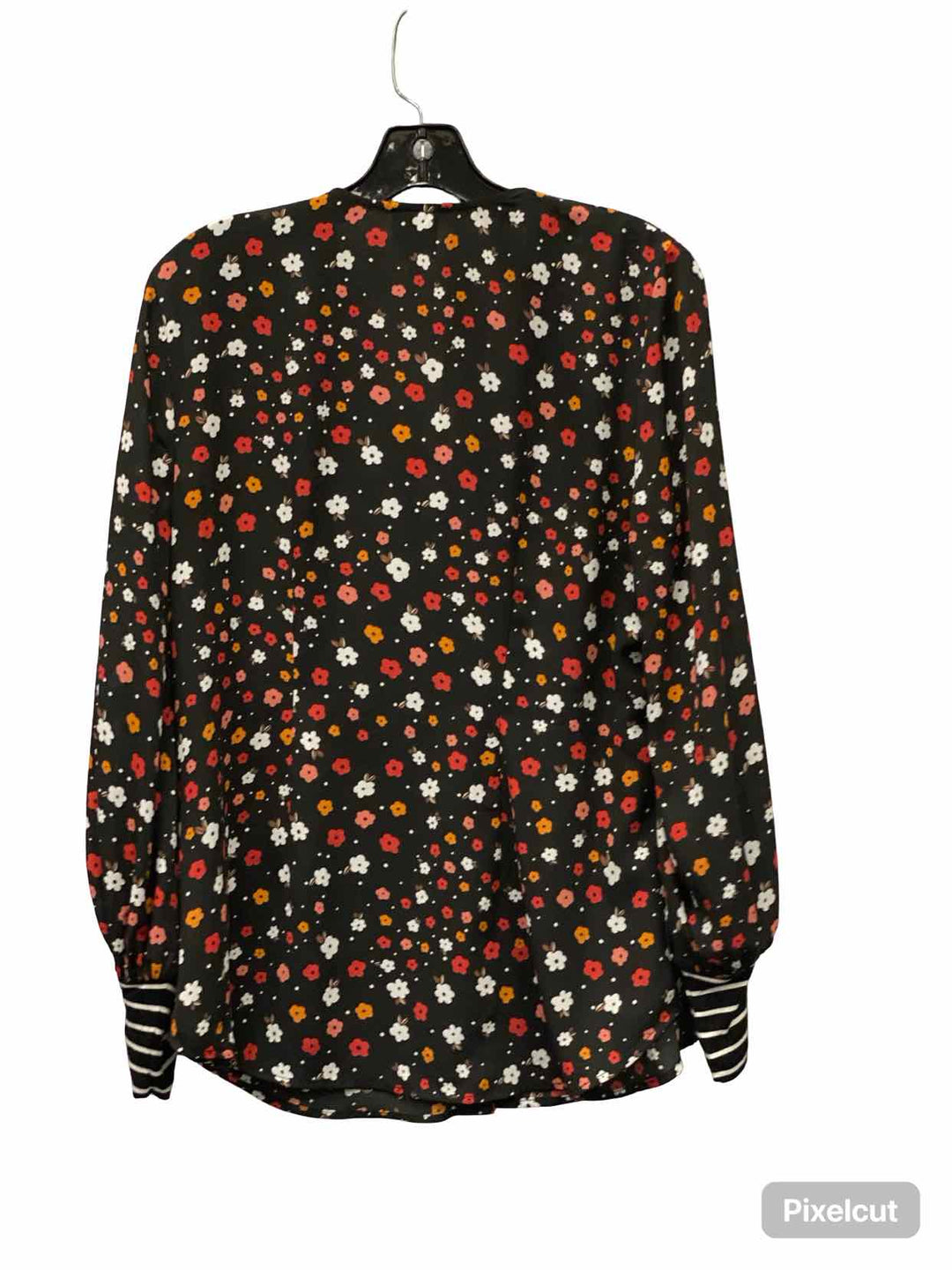 Cabi Size S Black Multi Floral Long Sleeve Shirts