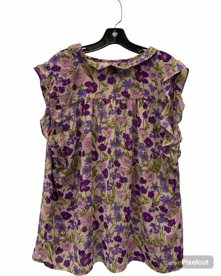 Cabi Size XL Lavender Floral Tank Top