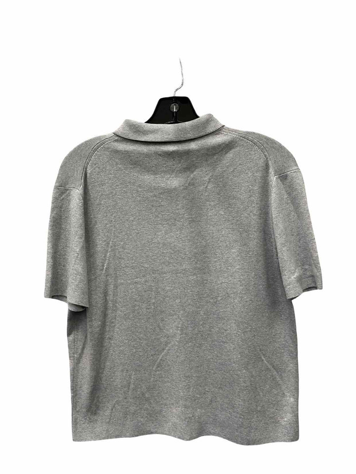 Uniqlo Size L Gray 60% Cotton Athletic Short Sleeve