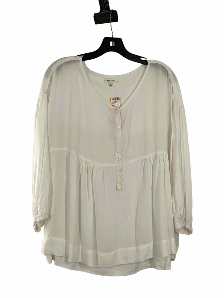 Max Studio Size S White Long Sleeve Shirts