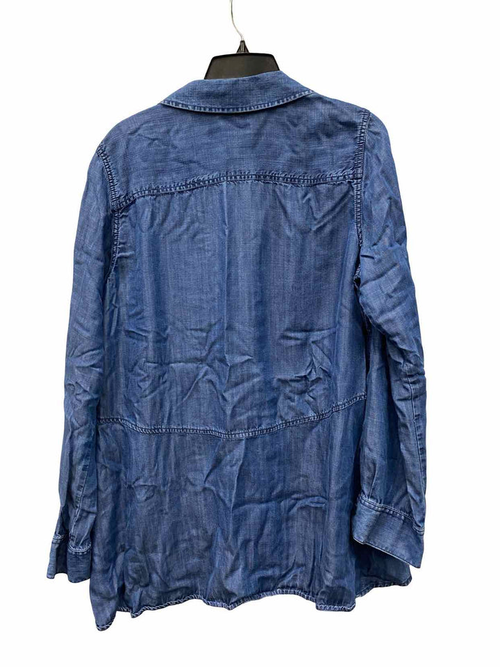 Foxcroft Size 12 Blue tunic Long Sleeve Shirts