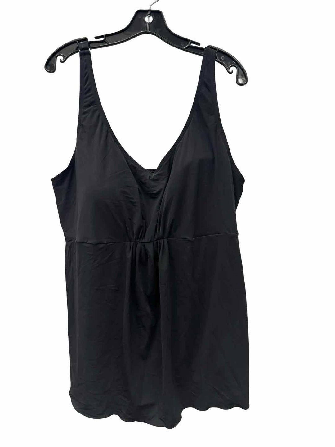 LL Bean Size 22 Black Swimsuit Top