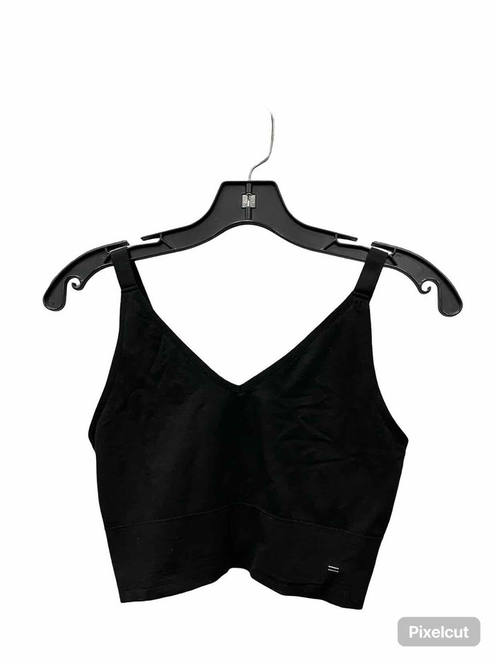 Branwyn Size M Black Merino Blend Athletic Bra