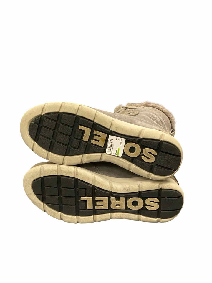 Sorel Shoe Size 7 Gray Explorer Joan Waterproof Boots(Ankle)