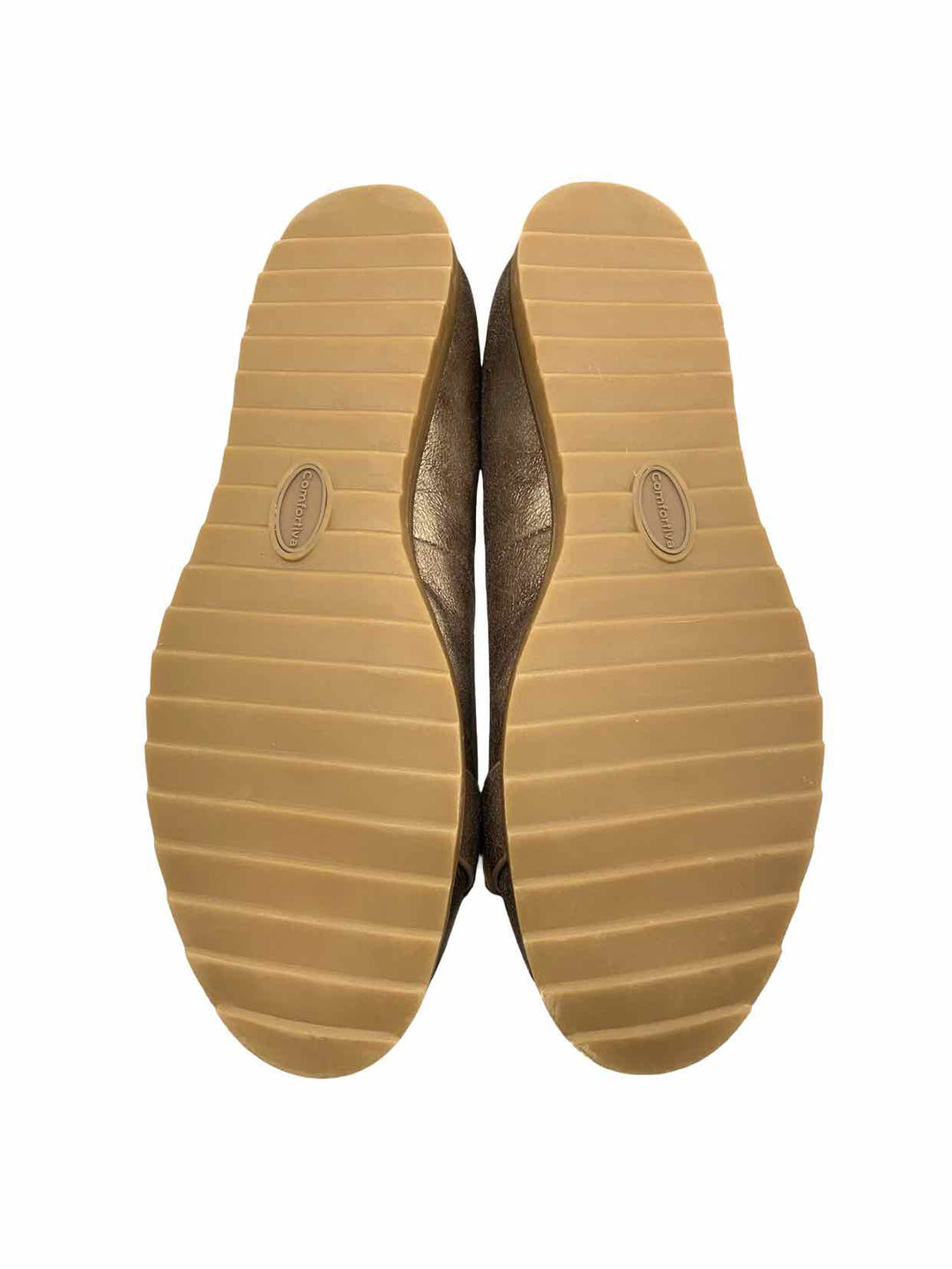 Comfortiva Shoe Size 10W Metallic Leather Rhoda Flats