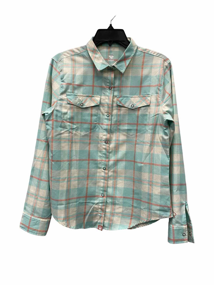 Rabbit Size SM Mint green Plaid Long Sleeve Shirts