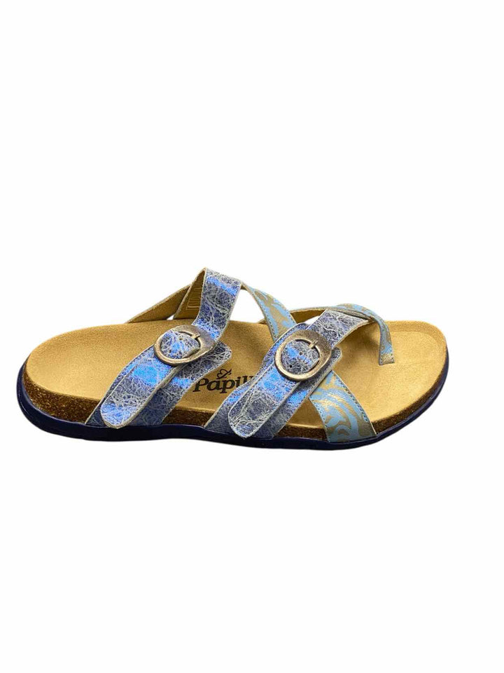 Birkenstock Shoe Size 39 Blue Tan Leather NWOT Sandals