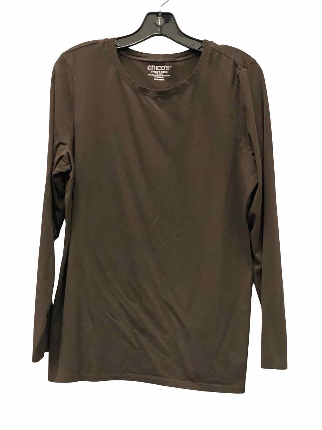 Chico's Size L Brown Long Sleeve Shirts