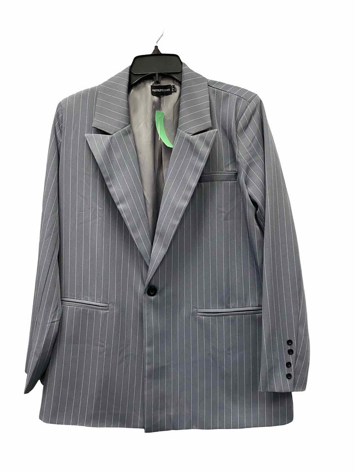 Pretty Little Thing Size 2 Grey Blazer
