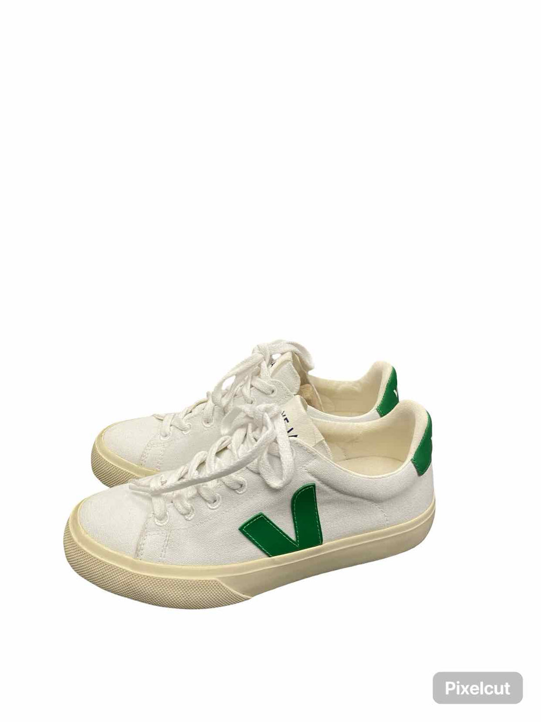 Veja Shoe Size 7 White Green Canvas Campo CA Sneakers