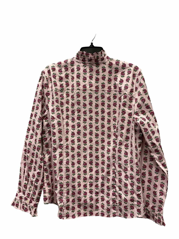 J Crew Size XL Pink Floral Long Sleeve Shirts