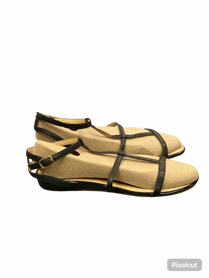 Talbots Shoe Size 10.5 Black Leather Sandals