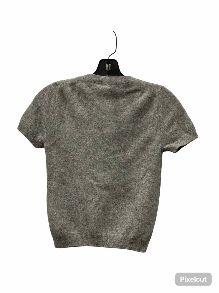 Quince Size S Gray 100% cashmere Short Sleeved Sweater