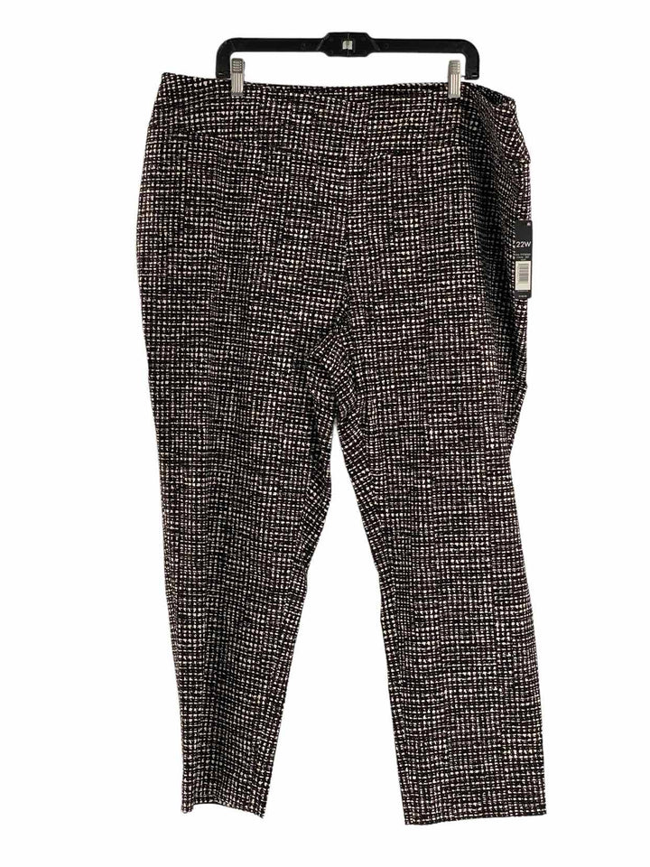 Nic + Zoe Size 22W Black White Checkered Pants