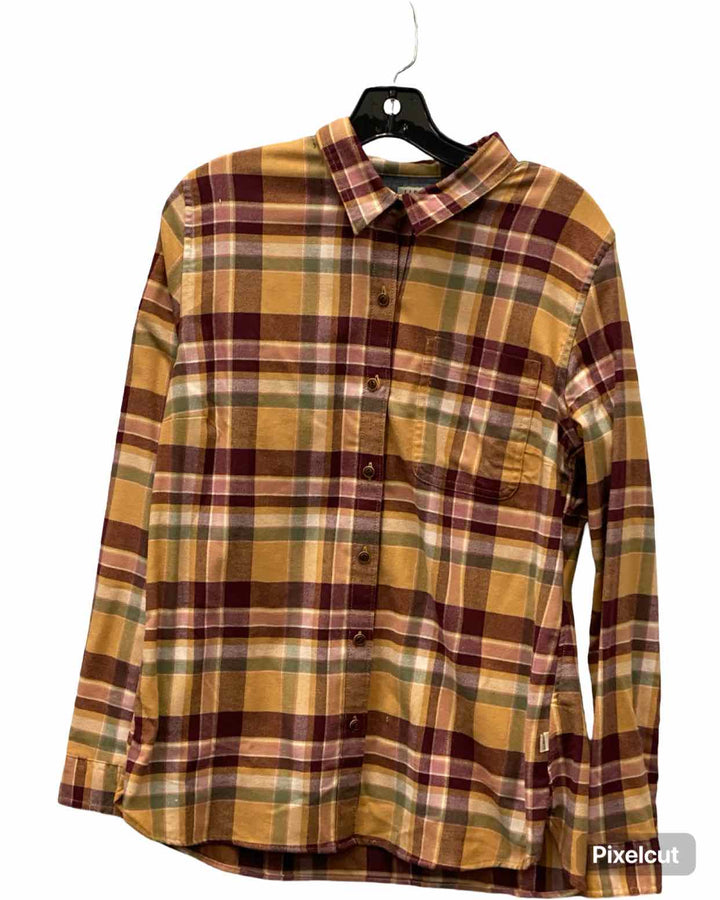 LL Bean Size M Yellow Plaid NWT Long Sleeve Shirts