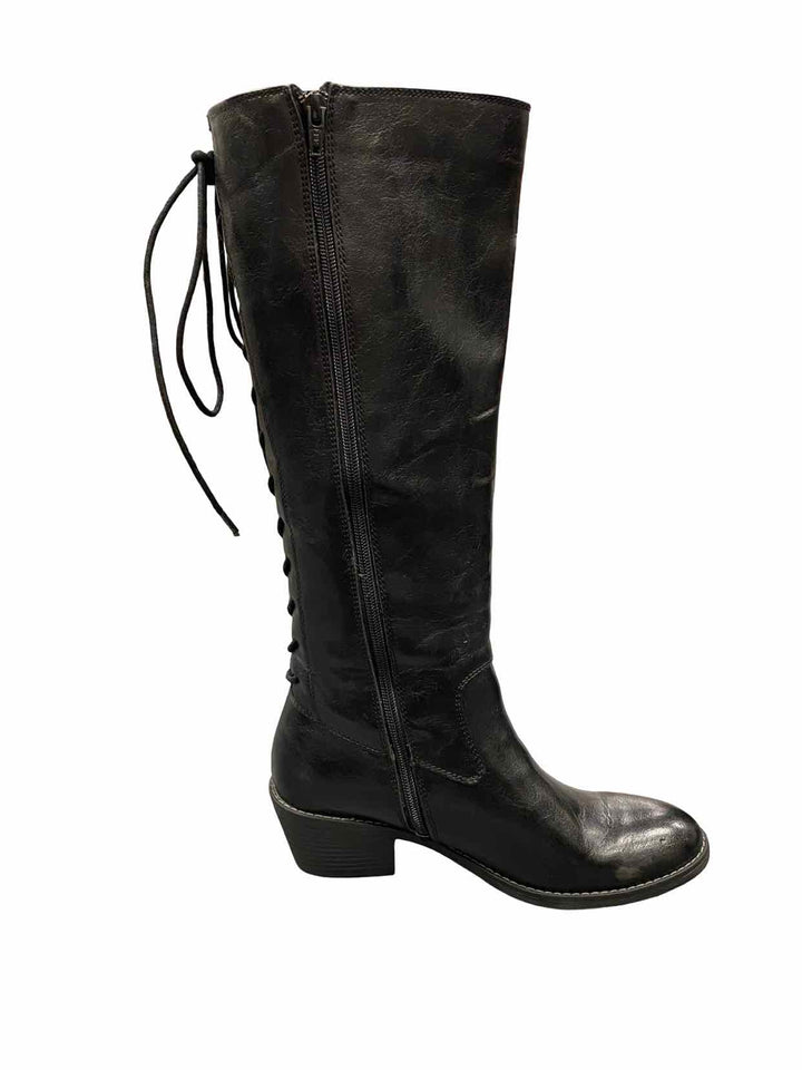 Sofft Shoe Size 9 Black Leather Sharnell 2 Boots(knee)