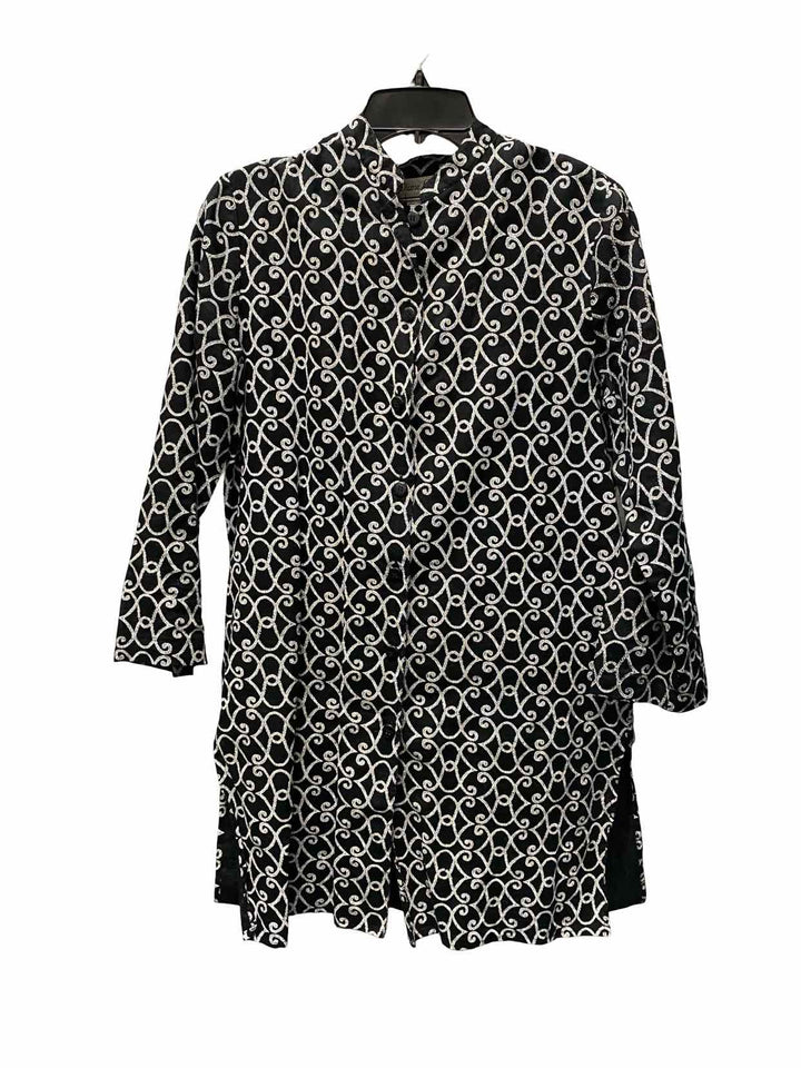 Diane Gilman Size M Black White 100% Linen Dress