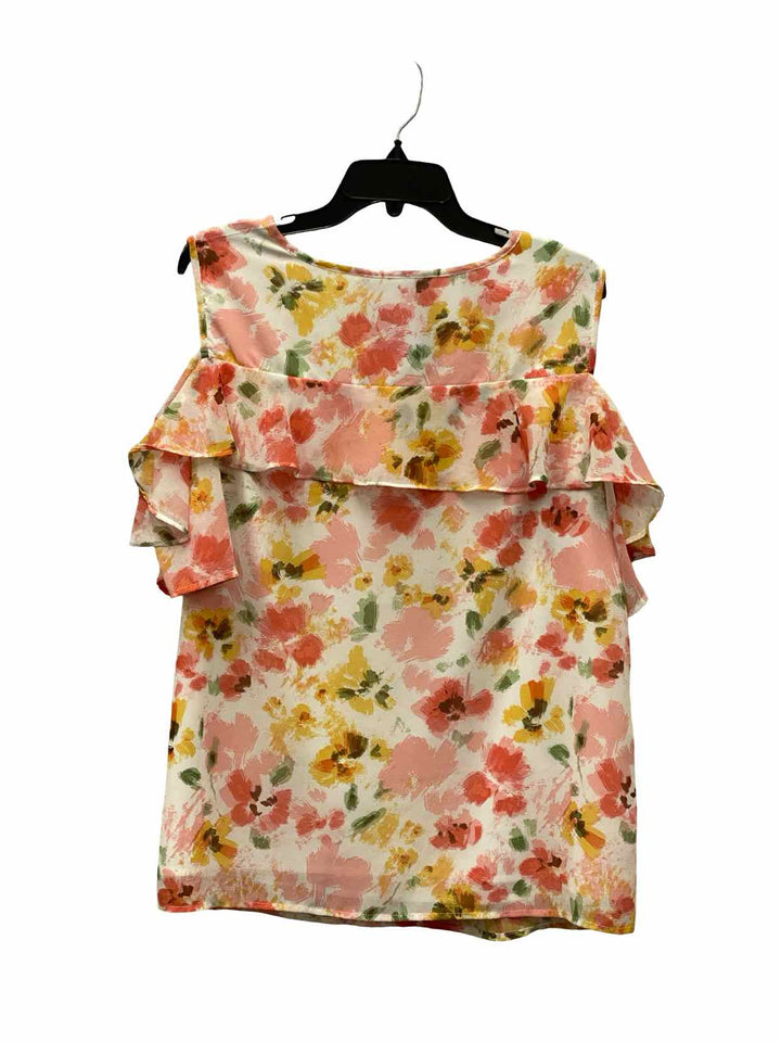 Bloomchic Size 14-16 Pink Floral Tank Top