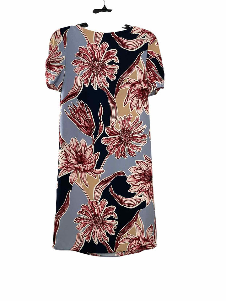 M&S Size S Blue Pink Floral Dress