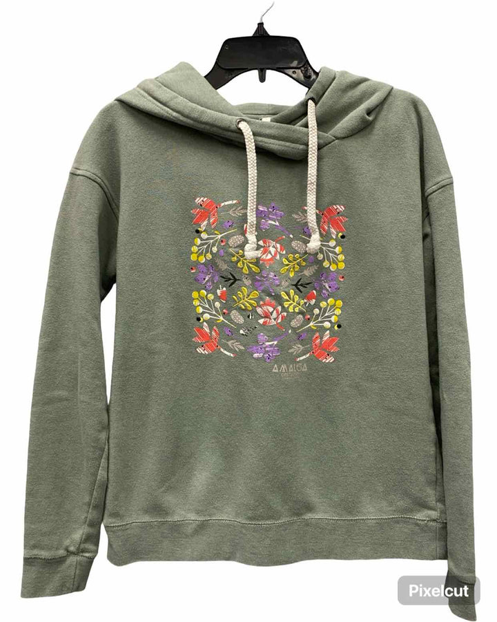 Amalga Distillery Size SM Green Print Sweatshirt