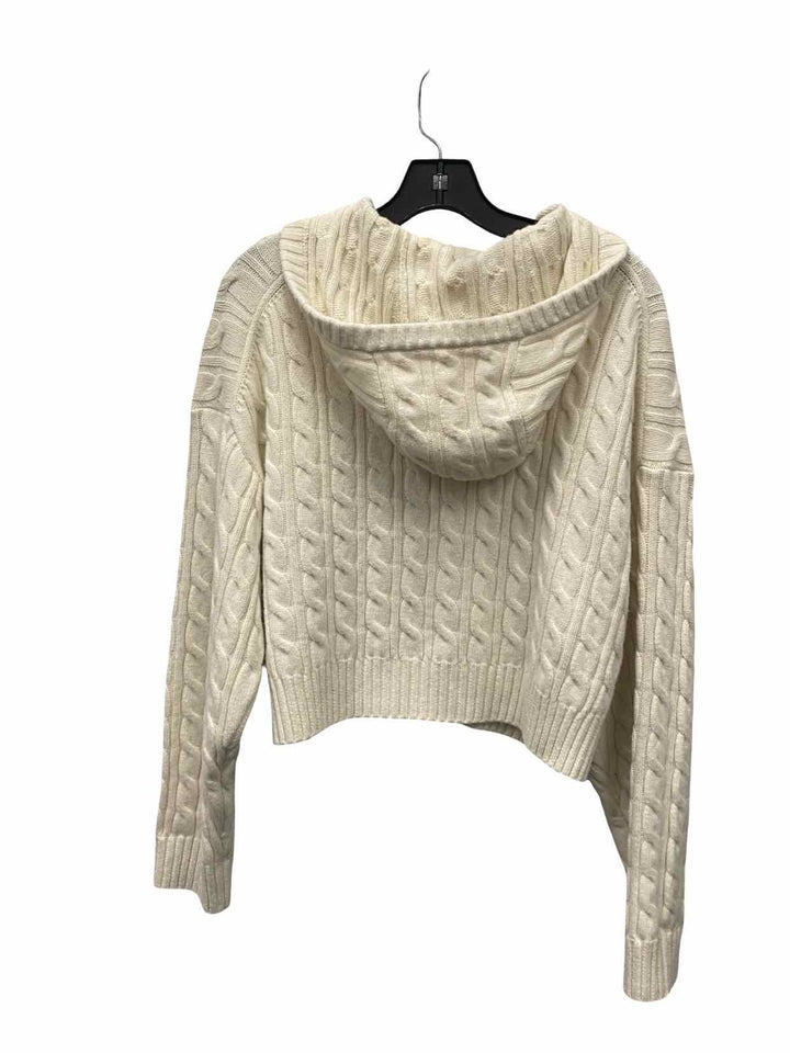 Sunday Best Size M White Knit 55% Wool Sweater