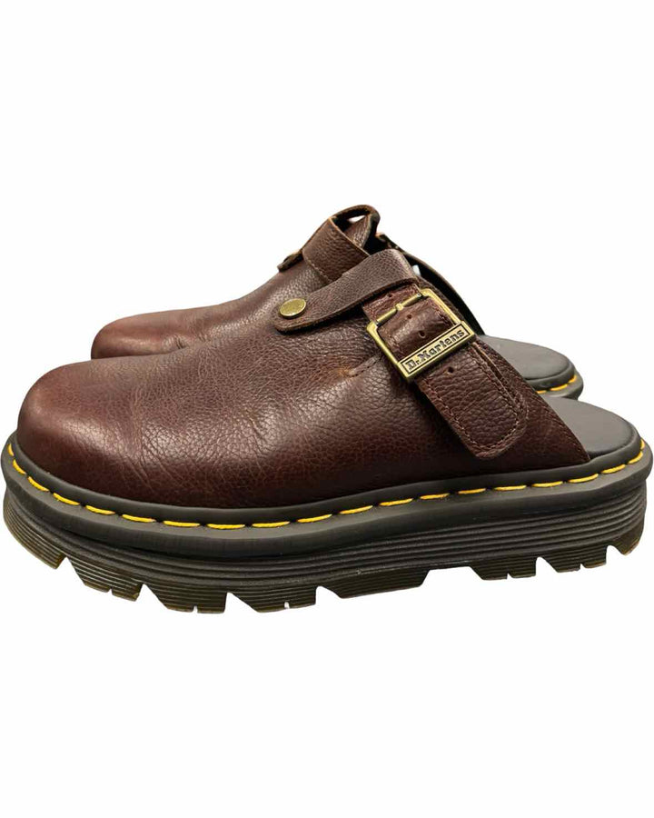 Dr. Marten Shoe Size 9 Brown Leather Leather Clogs