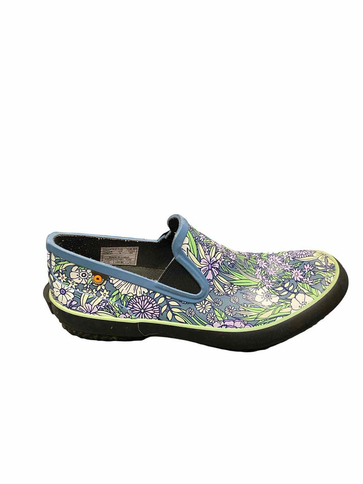 Bogs Shoe Size 8 Blue Floral Garden Shoe Boots(Ankle)