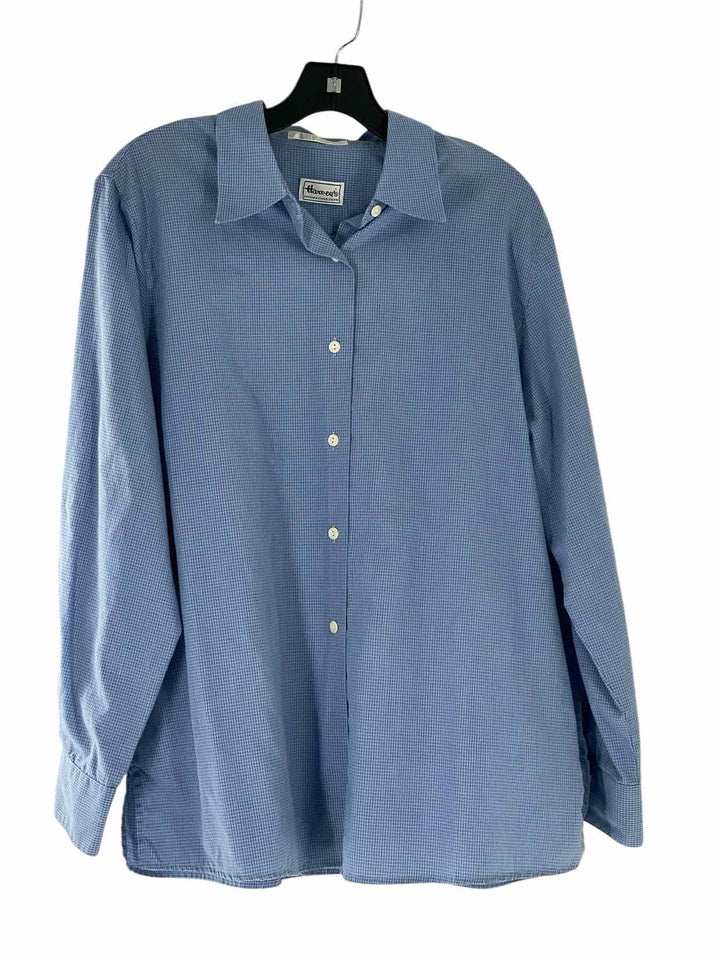 Harvey's Size 16 Blue Print Long Sleeve Shirts