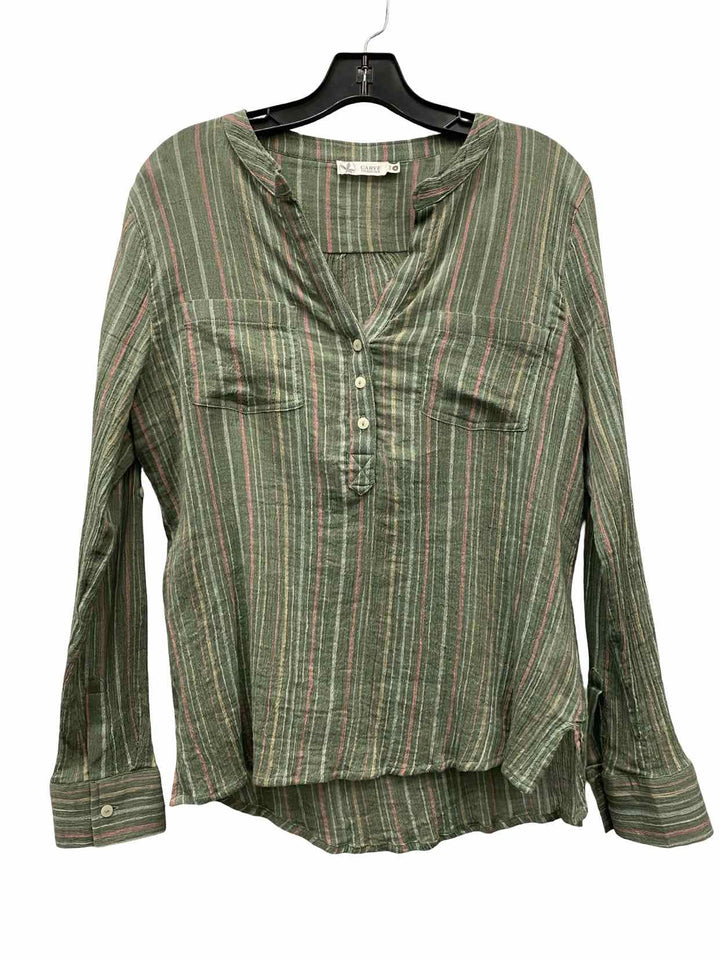 Carve Designs Size M Green 100% Organic Cotton Long Sleeve Shirts