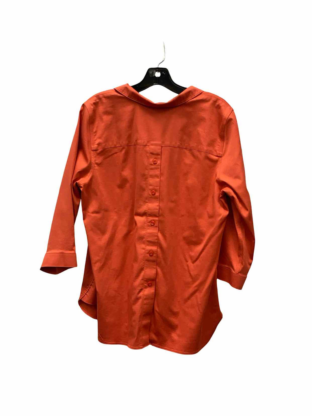 Chico's Size 1(8/10) Orange Floral Long Sleeve Shirts