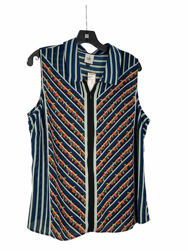 Cabi Size L Blue Polyester Tank Top