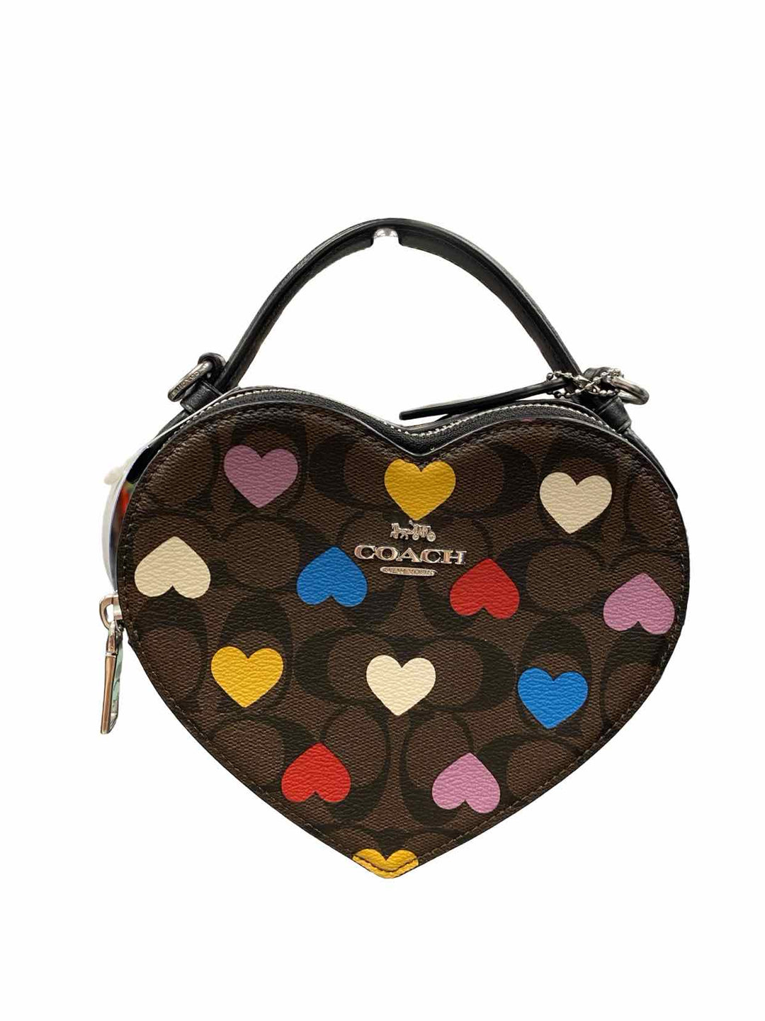 COACH Brown CP022 Heart Crossbody Purse