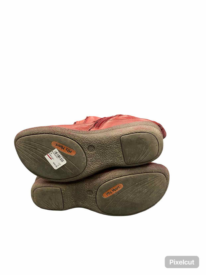 Miz Mooz Shoe Size 38 Red Leather Oakley Boots(knee)