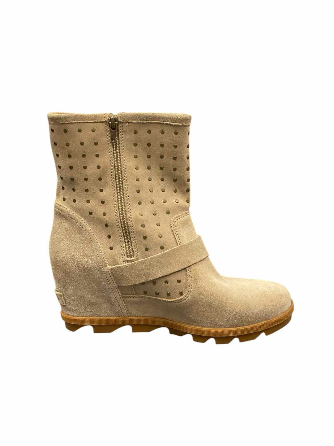 Sorel Shoe Size 11 Beige Suede Joan Of Arctic Wedge ll Boot Stud Boots(Ankle)