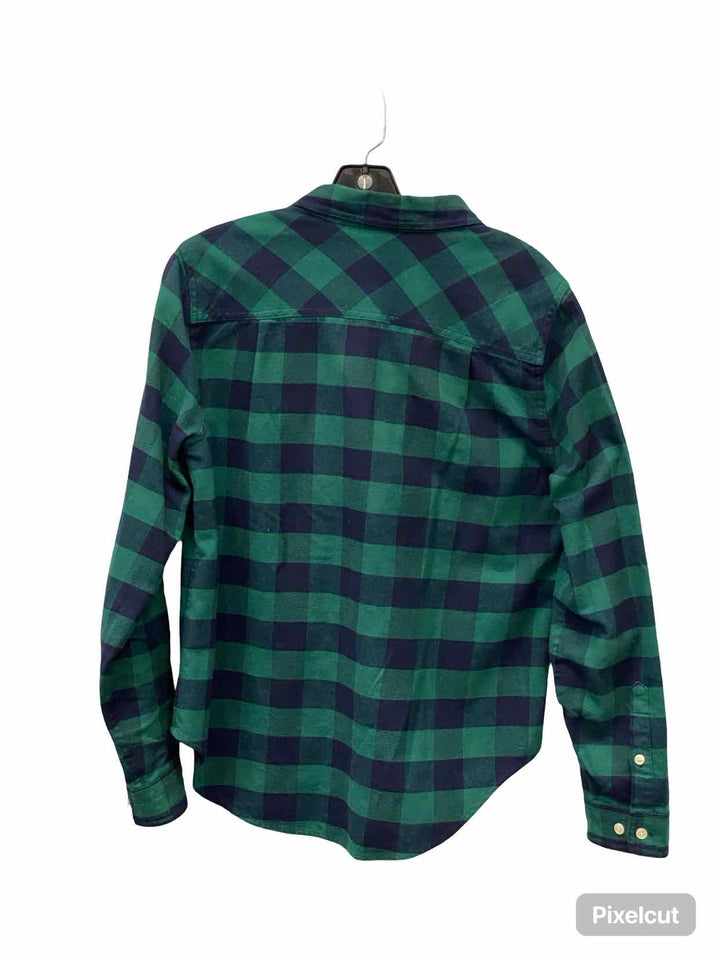 J Crew Size S Green Plaid 100% cotton Jacket
