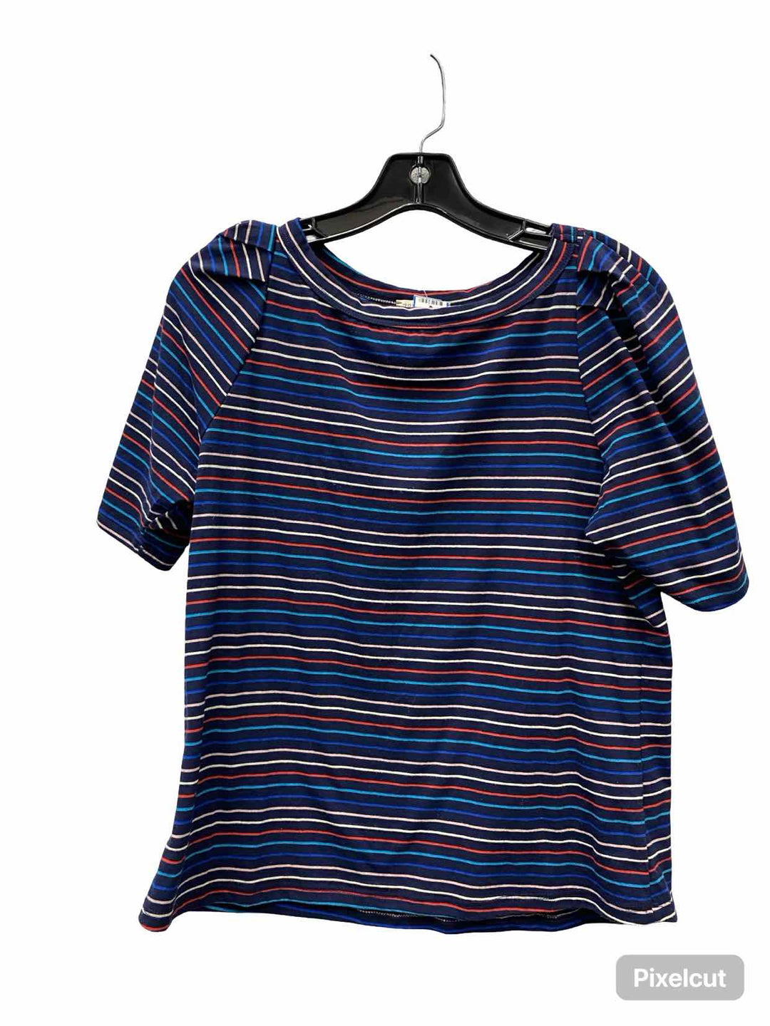 78 + sunny Size M Blue Stripe Short Sleeve Shirts