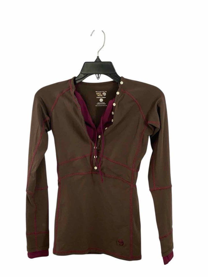 Mountain Hard Wear Size XS Brown Purple Athletic Long Sleeve