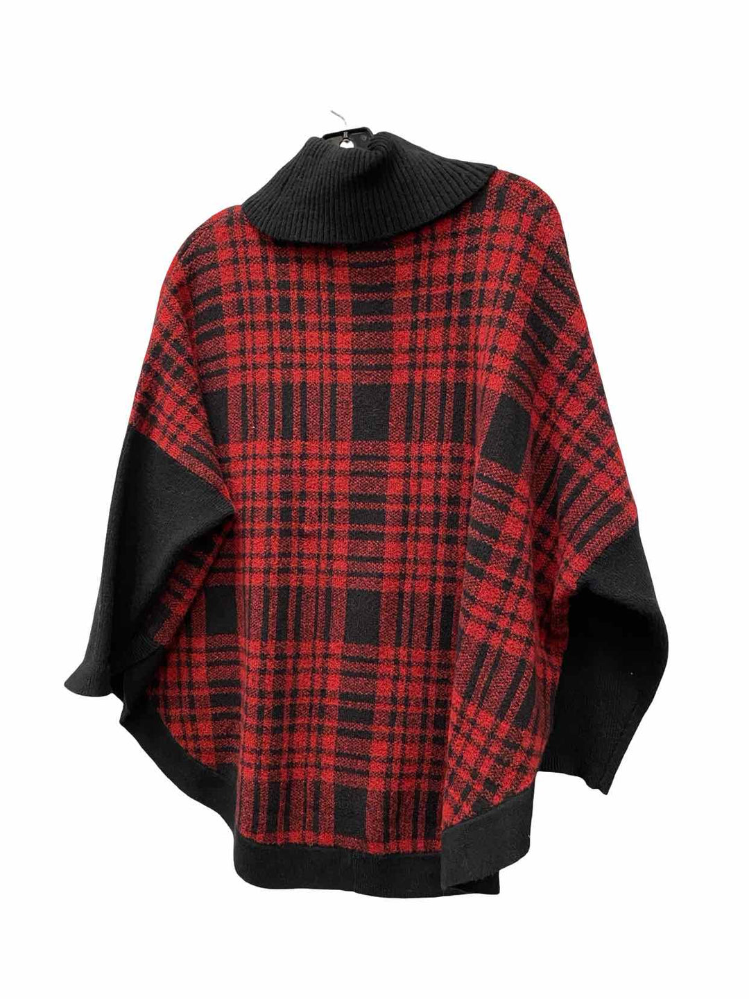 Loft Size L Black Red Plaid Sweater