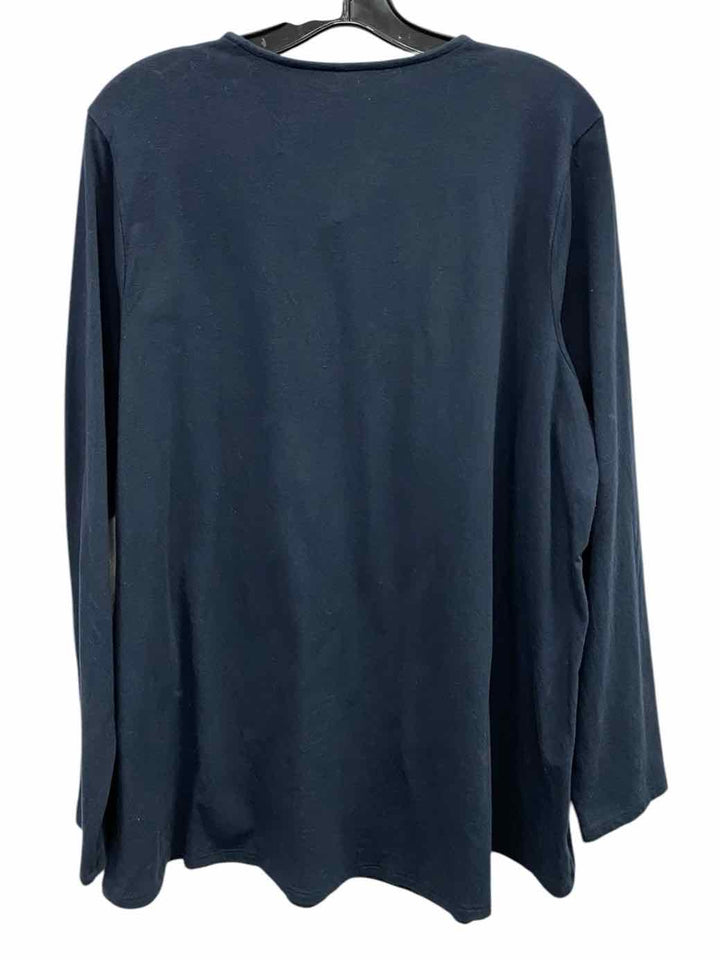 J Jill Size XL Dark Navy Long Sleeve Shirts