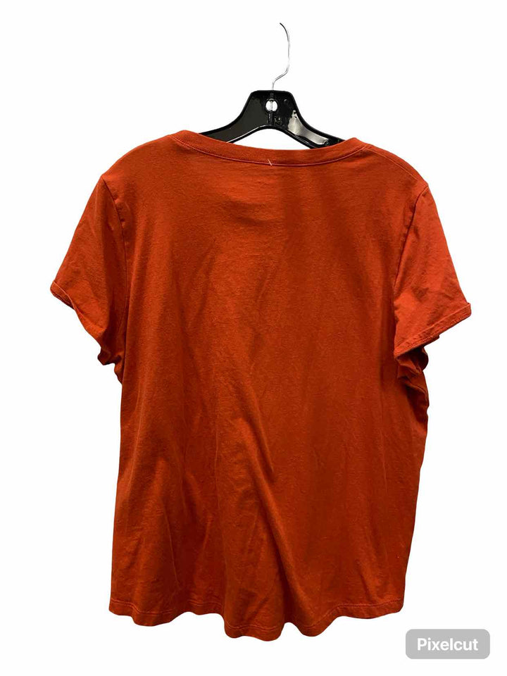 MadeWell Size XL Orange 100% cotton T-shirt