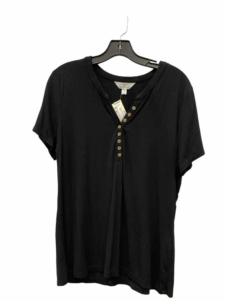 Market & Spruce Size XXL Black Short Sleeve Shirts