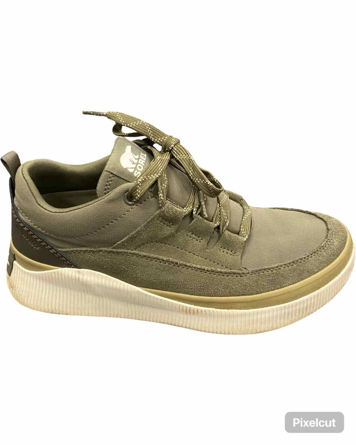 Sorel Shoe Size 8 Green Suede Out N About IV Low Sneakers