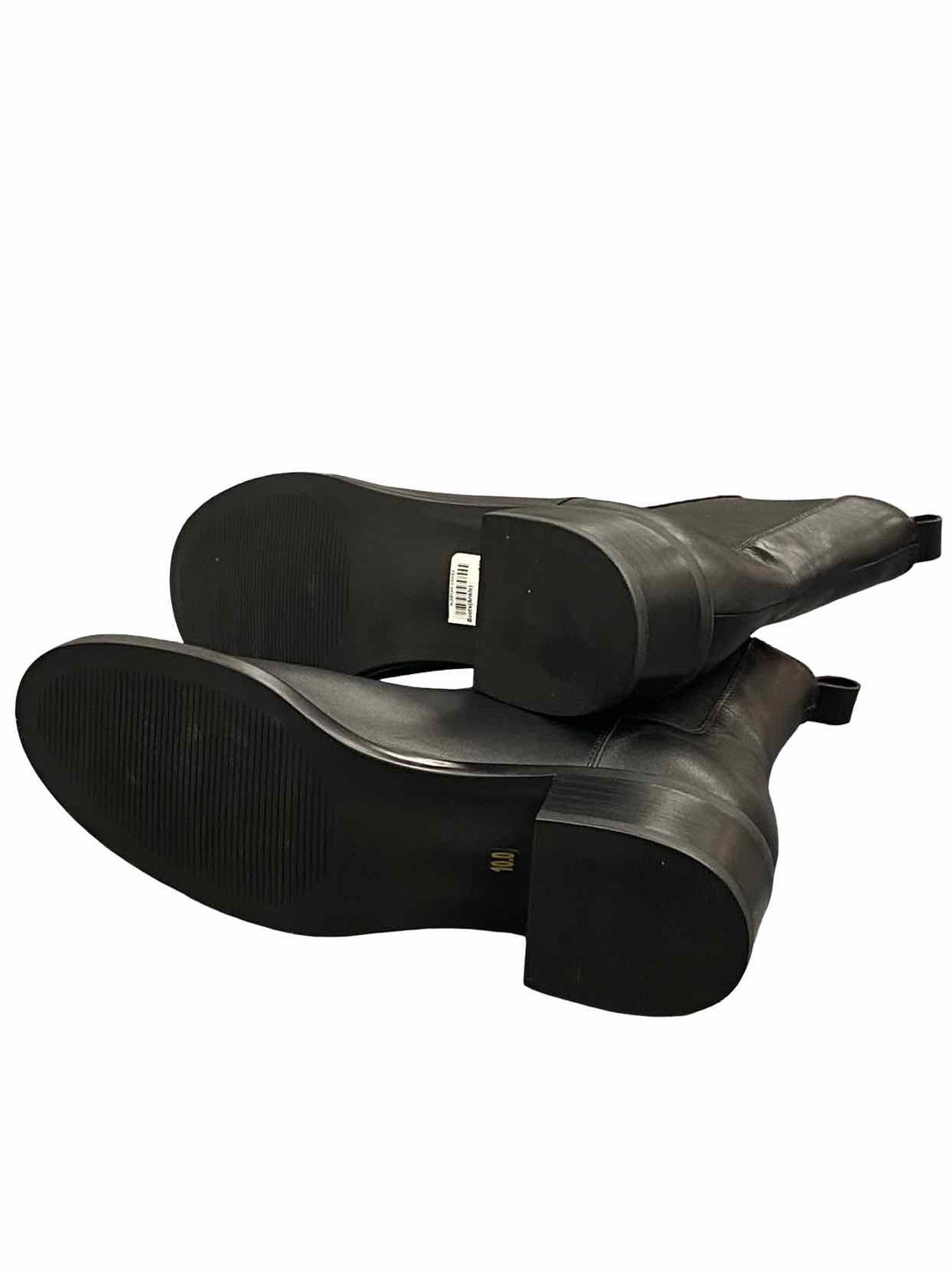 Steve Madden Shoe Size 10 Black Leather Boots(Ankle)