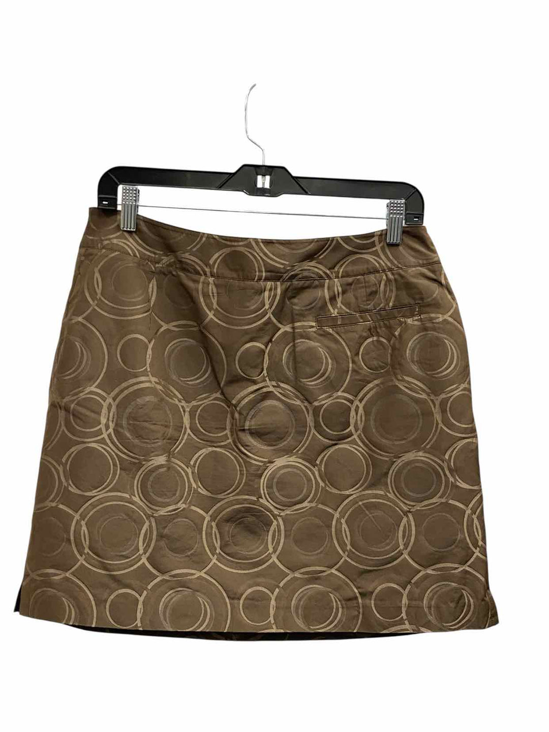 Bugatchi Size 8 Brown Print Skirt