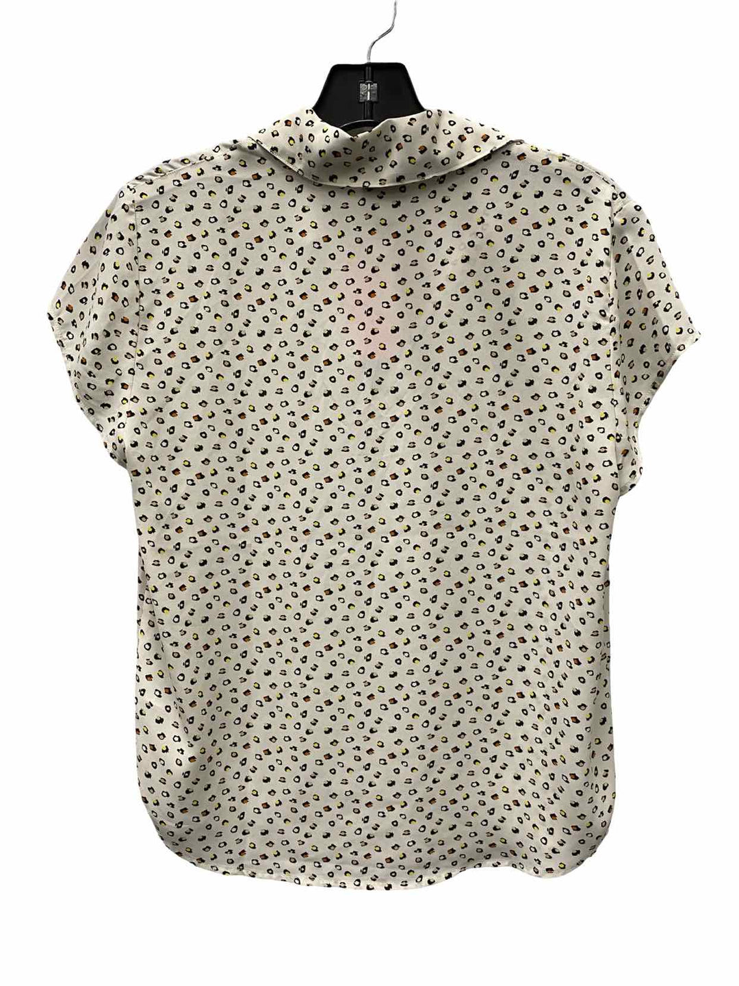 Cabi Size XS White Multi Print Short Sleeve Shirts